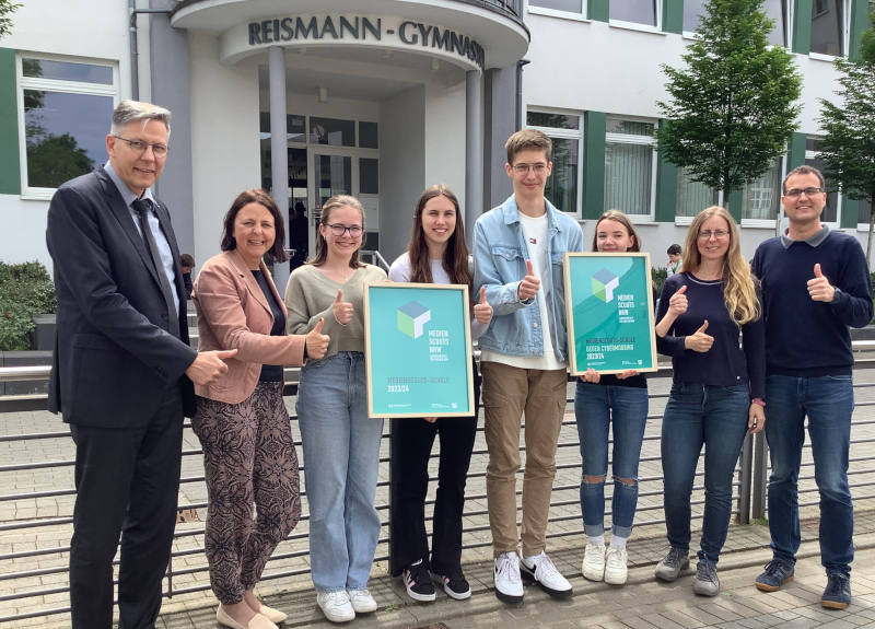 Das Reismann-Gymnasium erhält erstmalig die Auszeichnung „Medienscouts-Schule 2024“
