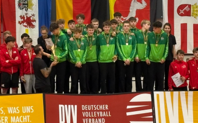 Jonne Plotz beim Bundespokal im Volleyball